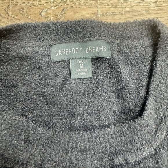 Barefoot Dreams CozyChic Pullover Sweater Women’s Medium Tall Dark Gray Soft - Picture 2 of 4